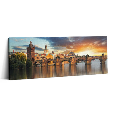 Canvas kép 125x50 Panoráma a városról és a hídról