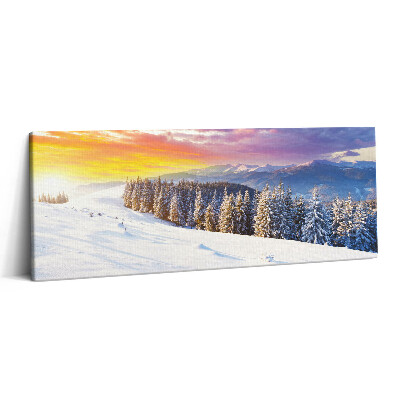 Canvas kép 125x50 Téli hegyi táj
