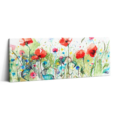 Canvas kép 125x50 Pipacsok egy réten