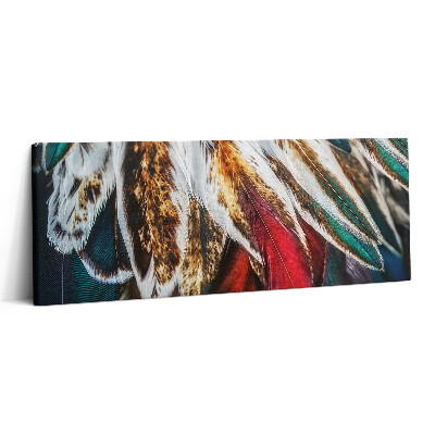 Canvas kép 125x50 Világosbarna madártollak