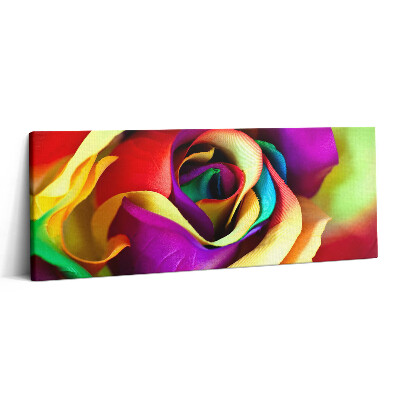 Canvas kép 125x50 Szivárványos rózsa