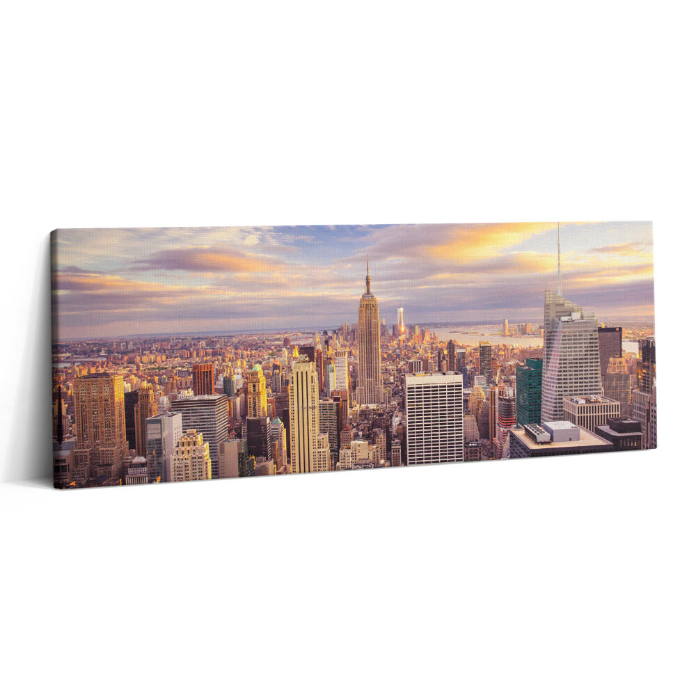 Canvas kép 125x50 Naplemente New Yorkban