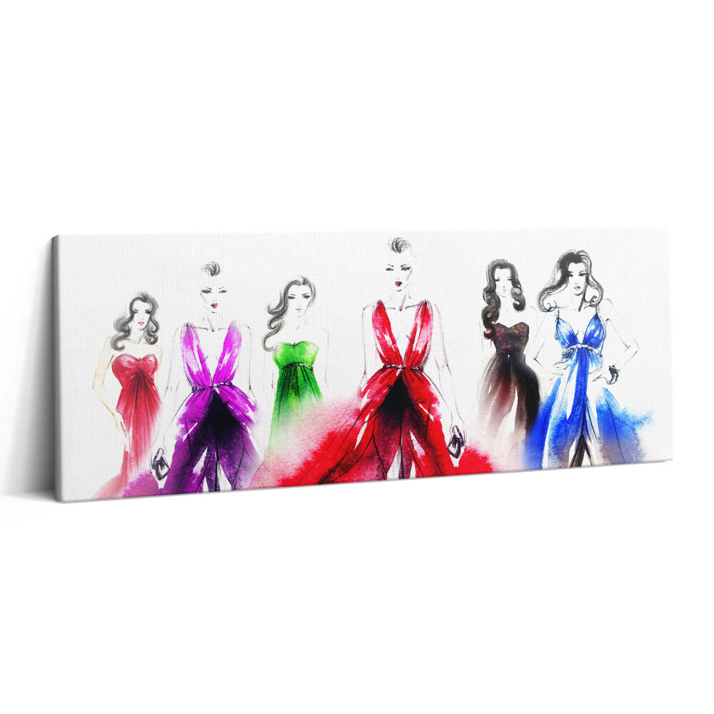 Canvas kép 125x50 Nők színes ruhákban
