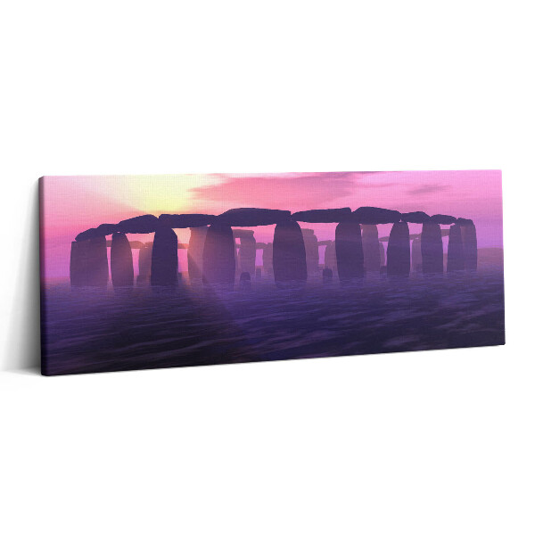 Canvas kép 125x50 Naplemente a Stonehenge-nél
