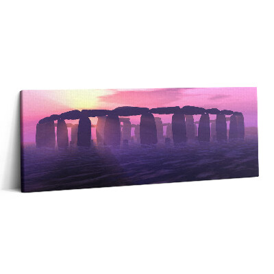 Canvas kép 125x50 Naplemente a Stonehenge-nél