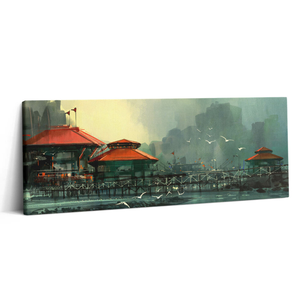 Canvas kép 125x50 Halászfalu