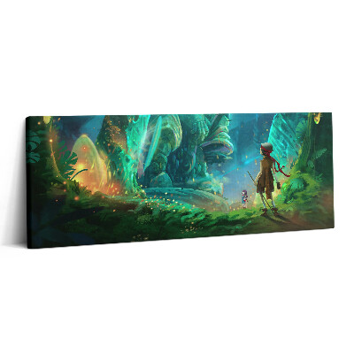Canvas kép 125x50 Gyerekek egy meseerdőben