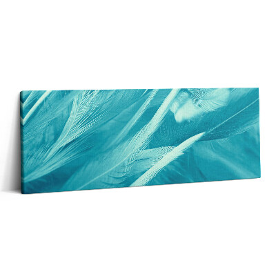 Canvas kép 125x50 Zöld és türkizkék vintage toll