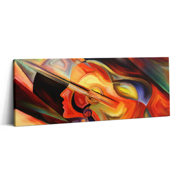 Canvas kép 125x50 Művészet - festett absztrakt női fej