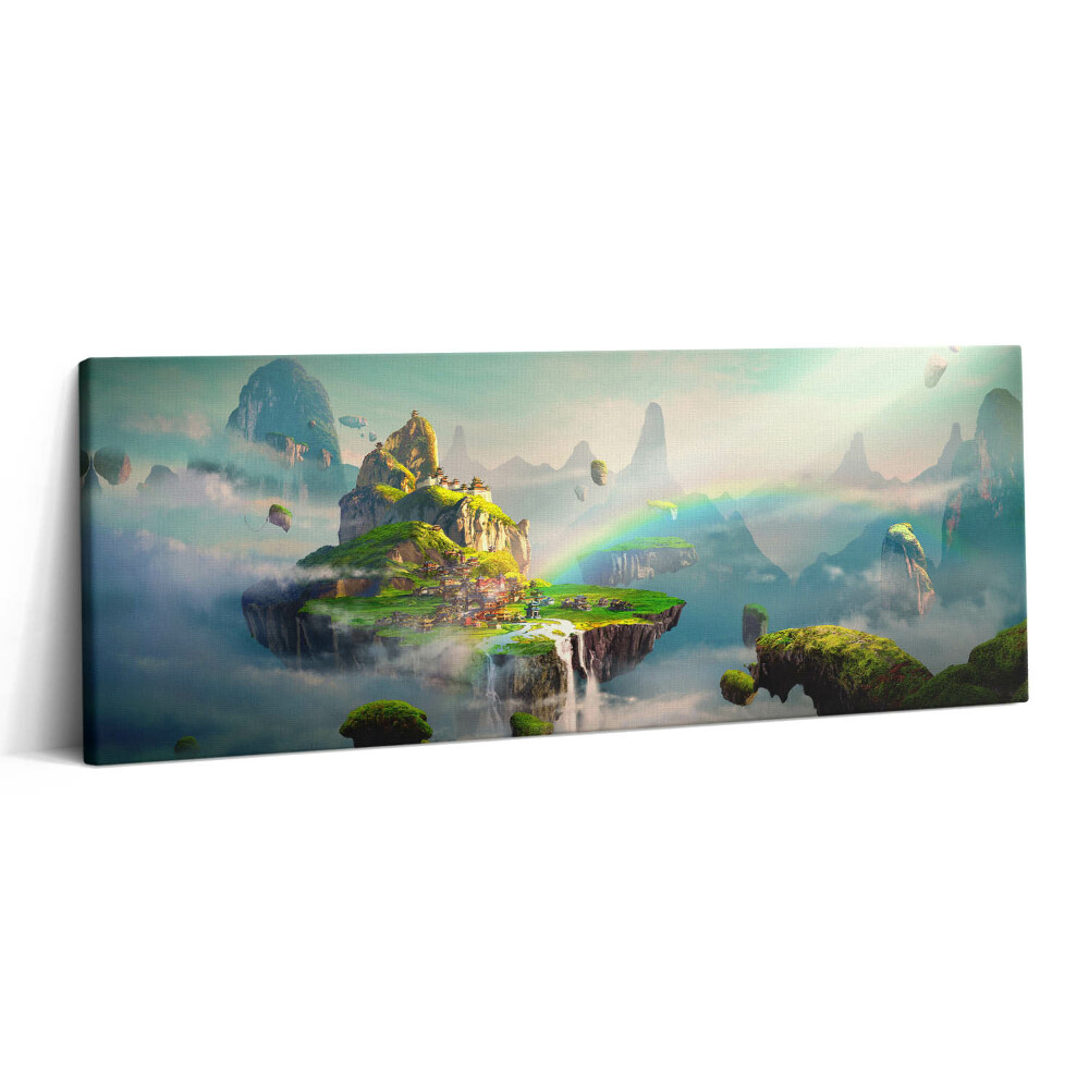 Canvas kép 125x50 Fantáziavilág és repülő szigetek