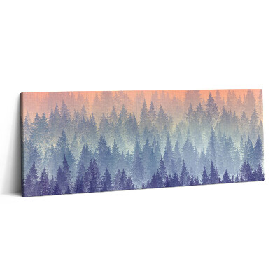 Canvas kép 125x50 Erdő a ködben