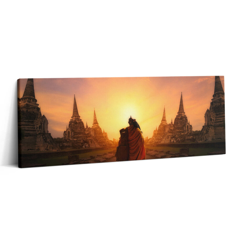 Canvas kép 125x50 Templom és vándorló szerzetes