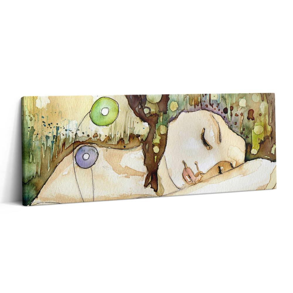 Canvas kép 125x50 Akvarell festmény egy gyönyörű lányról