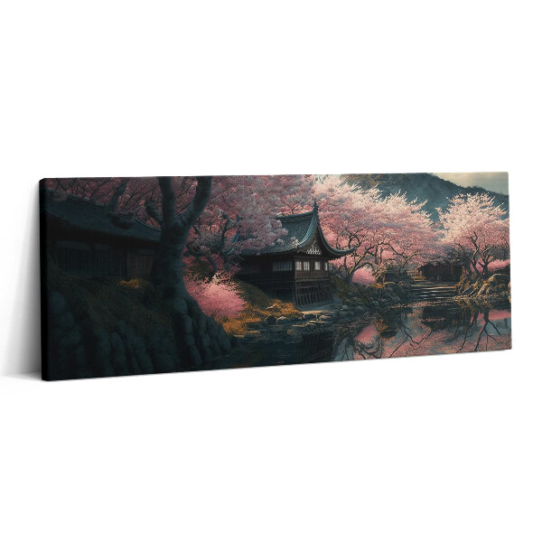Canvas kép 125x50 Gyönyörű ázsiai cseresznyevirág