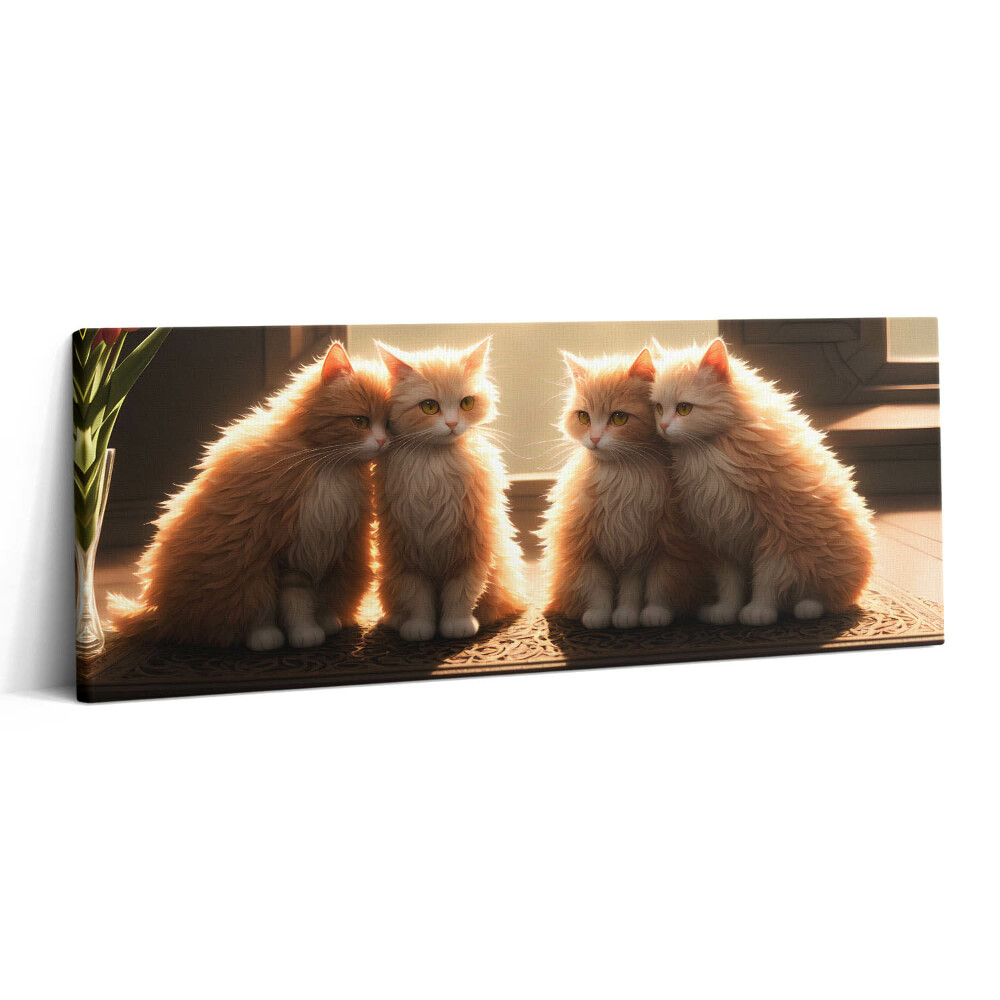 Canvas kép 125x50 Édes macskák