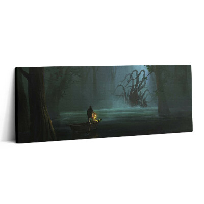 Canvas kép 125x50 Ember és szörny a mocsárban