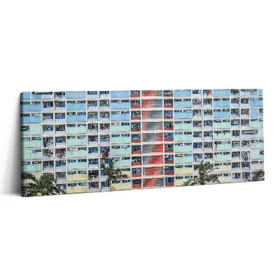 Canvas kép 125x50 Színes épület Hongkongban
