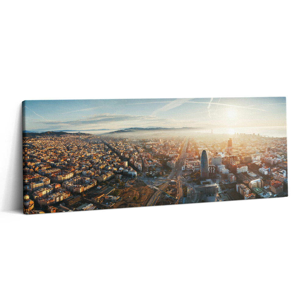 Canvas kép 125x50 Barcelona panorámája