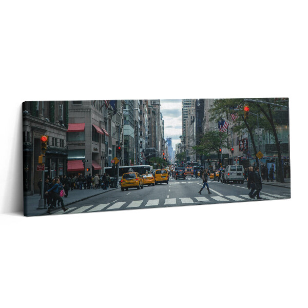 Canvas kép 125x50 New York-i utcai taxi