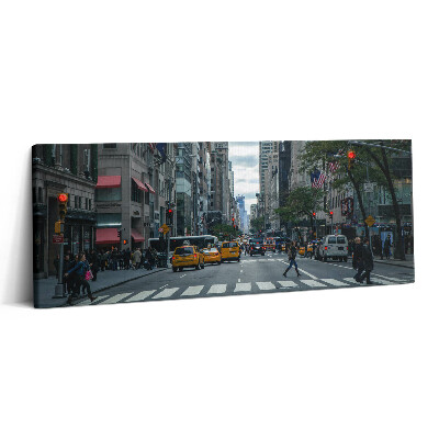 Canvas kép 125x50 New York-i utcai taxi
