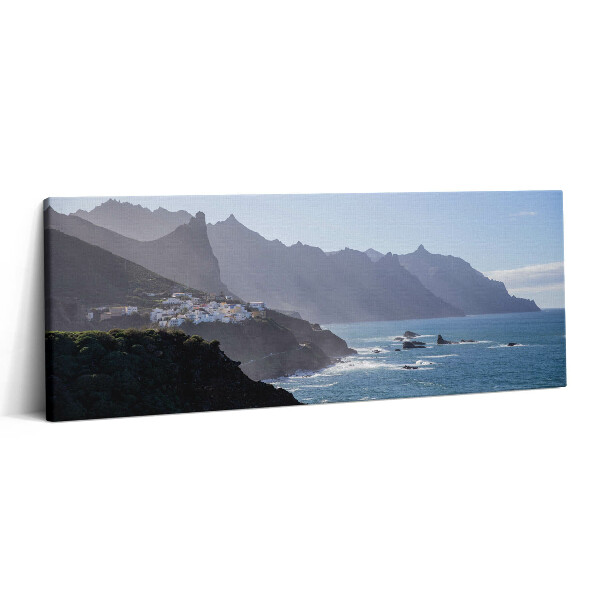 Canvas kép 125x50 Kilátás az óceán melletti hegyekre