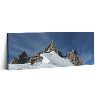 Canvas kép 125x50 Hegy teteje télen