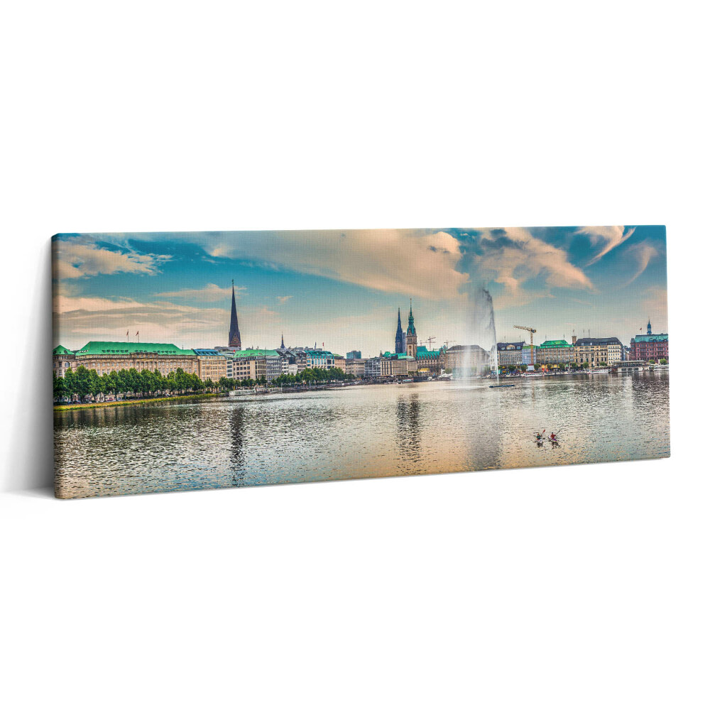 Canvas kép 125x50 Binnenalster Hamburgban