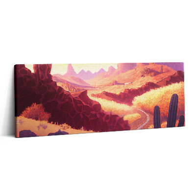 Canvas kép 125x50 Illusztráció egy arizonai sivatagról