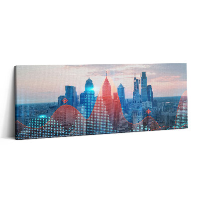 Canvas kép 125x50 Philadelphia felhőkarcolók