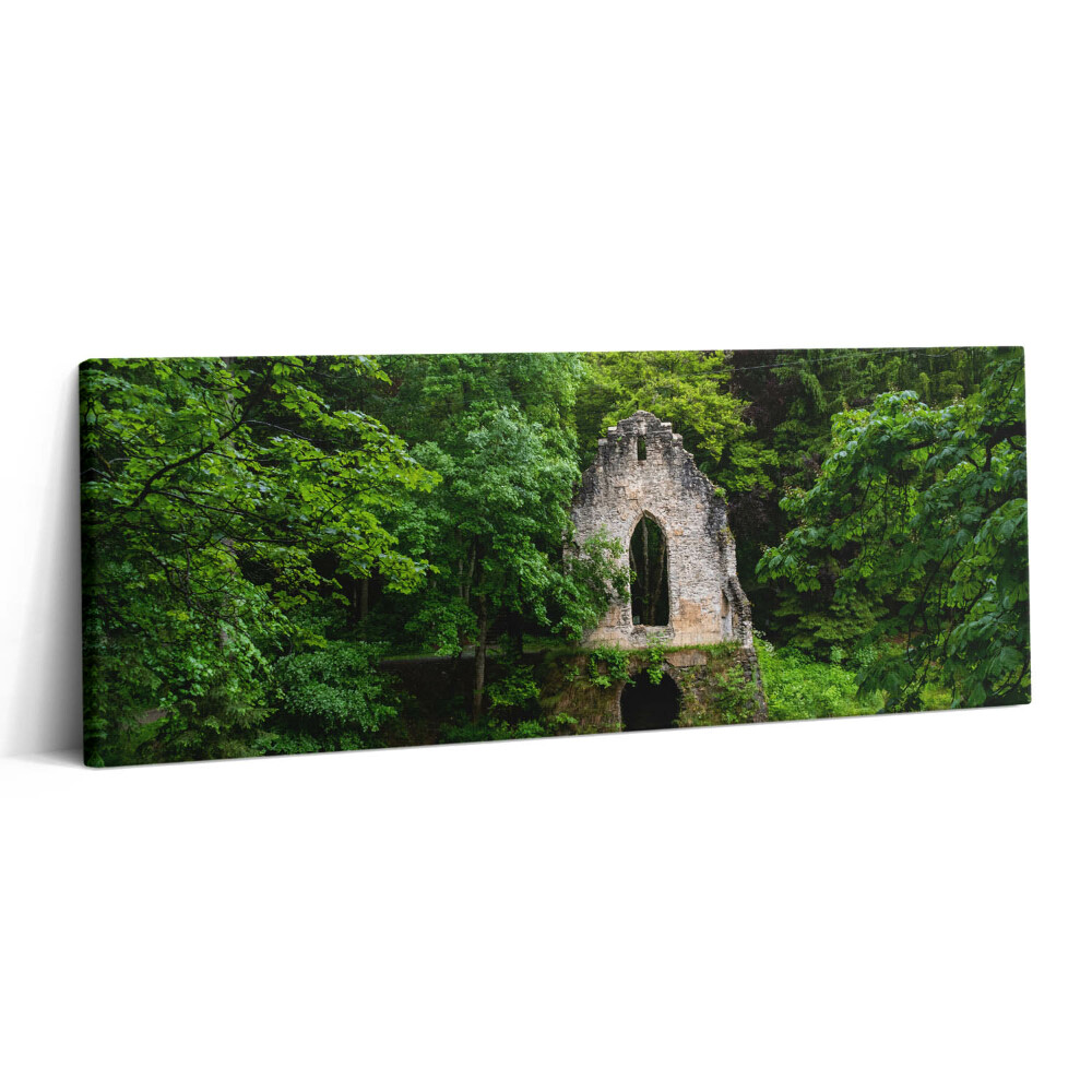 Canvas kép 125x50 Egy régi kápolna romjai Chamonix Franciaországban