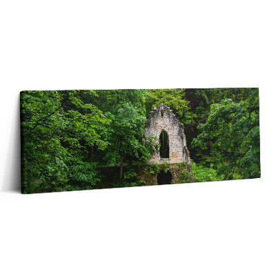 Canvas kép 125x50 Egy régi kápolna romjai Chamonix Franciaországban