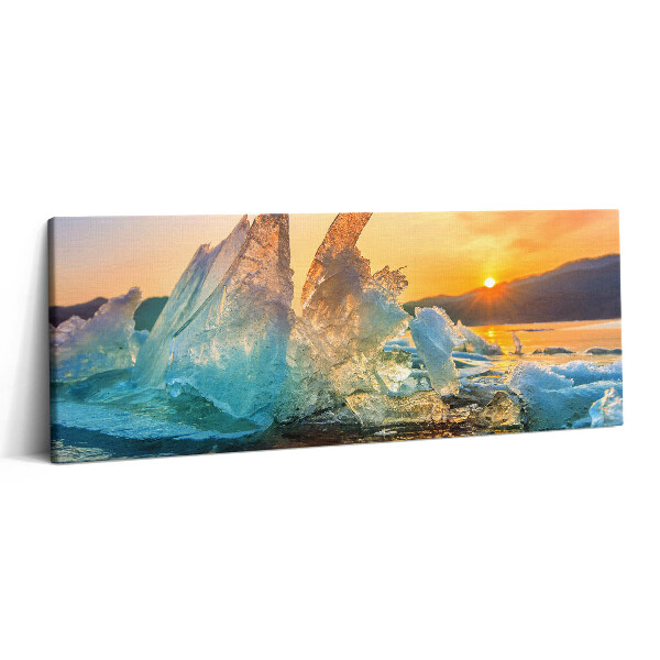 Canvas kép 125x50 Jégdarab napfelkeltekor