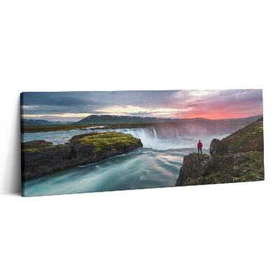 Canvas kép 125x50 Tájkép Godafoss vízeséssel
