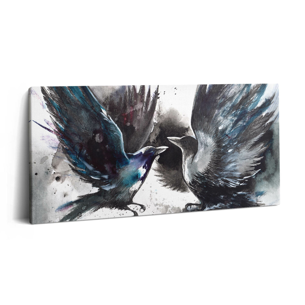 Vászonkép 140x70 Festett madarak