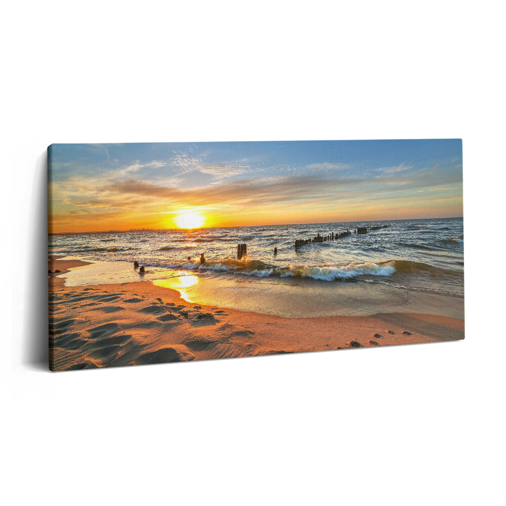Vászonkép 140x70 Napfelkelte a tengerparton