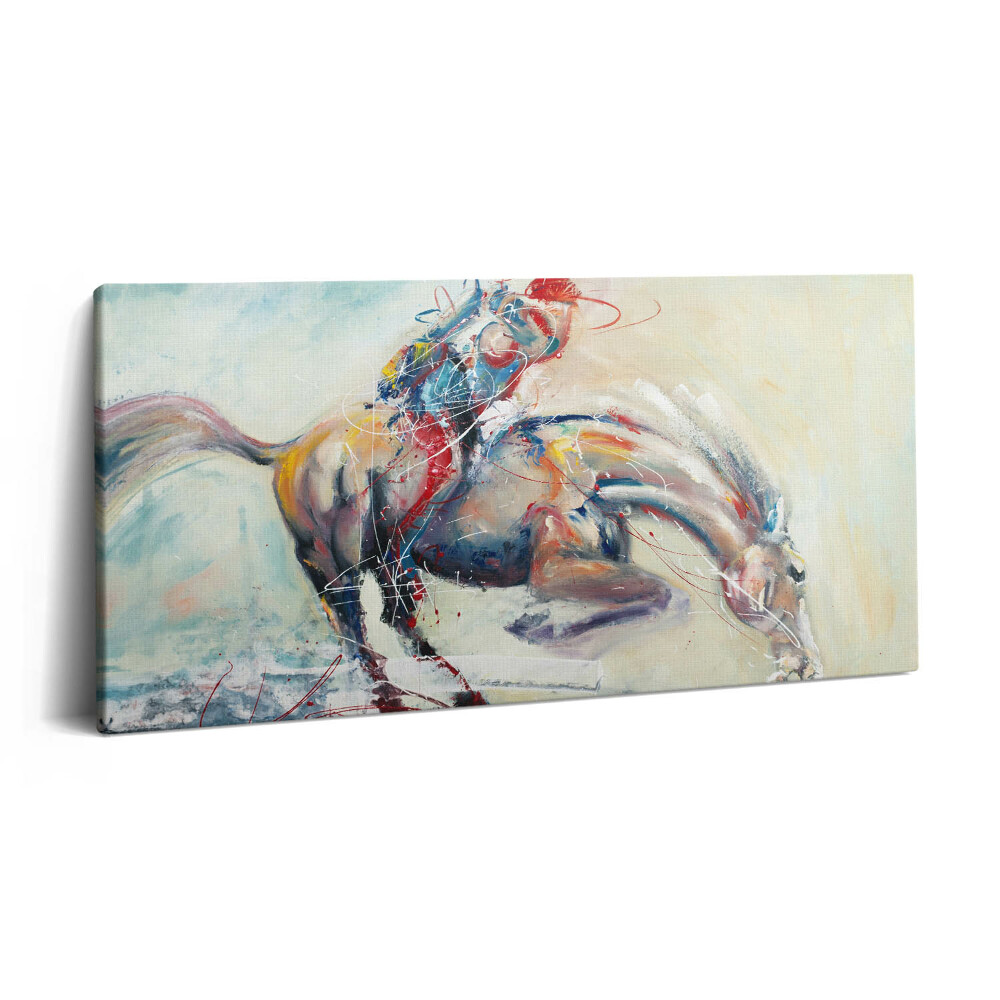 Vászonkép 140x70 Galoppozó lovak illusztrációja