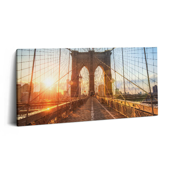 Vászonkép 140x70 Brooklyn híd New Yorkban