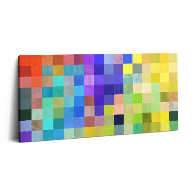Vászonkép 140x70 Kis négyzetek kompozíciója