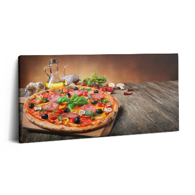 Vászonkép 140x70 Olasz pizza olívaolajjal