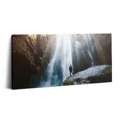 Vászonkép 140x70 A Gljufrabui vízesés látványa