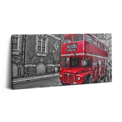 Vászonkép 140x70 Piros emeletes busz