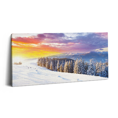 Vászonkép 140x70 Téli hegyi táj