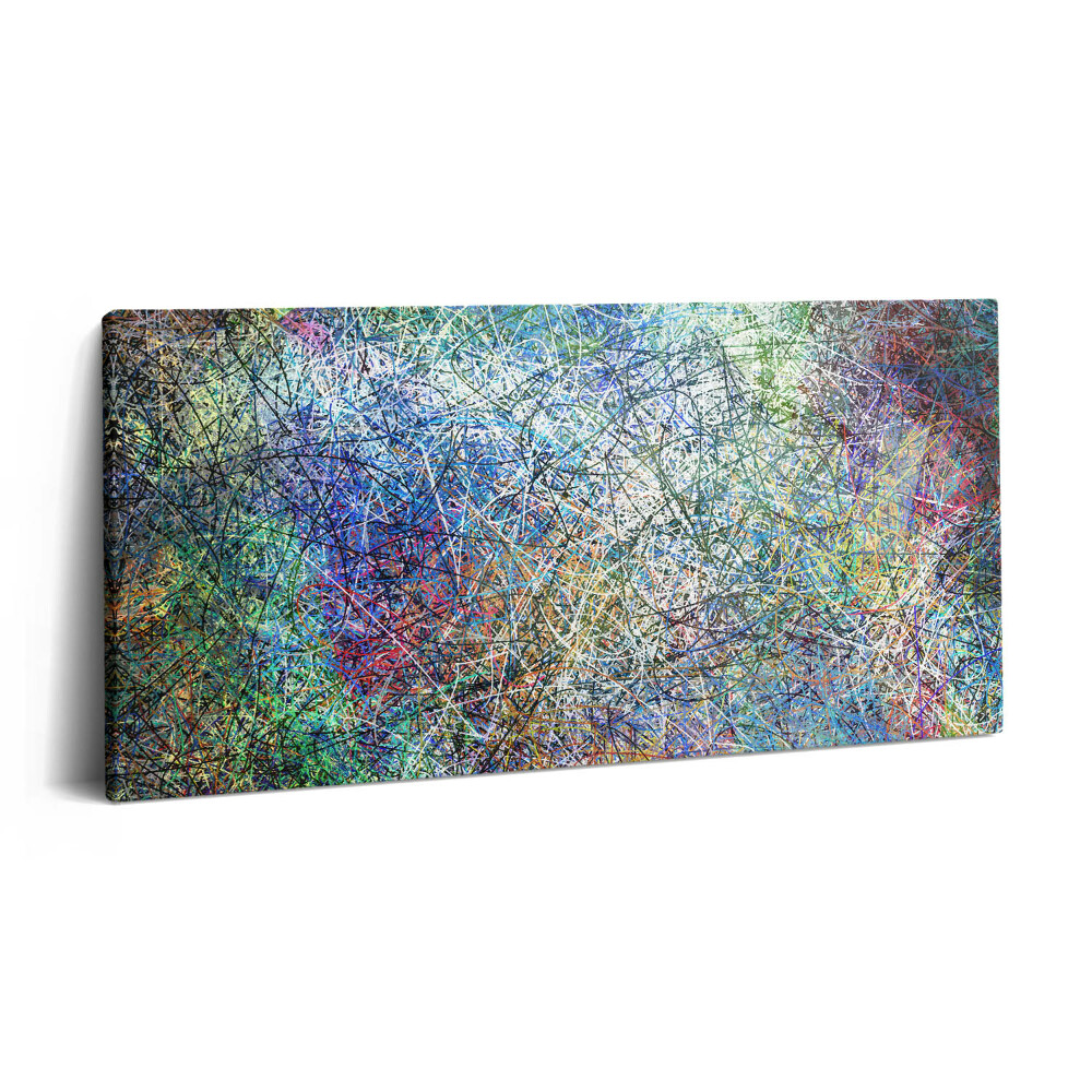 Vászonkép 140x70 Színes vonalak kifejező absztrakciója