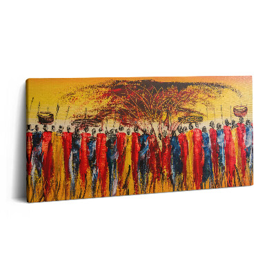 Vászonkép 140x70 Afrikai törzs Kenyában