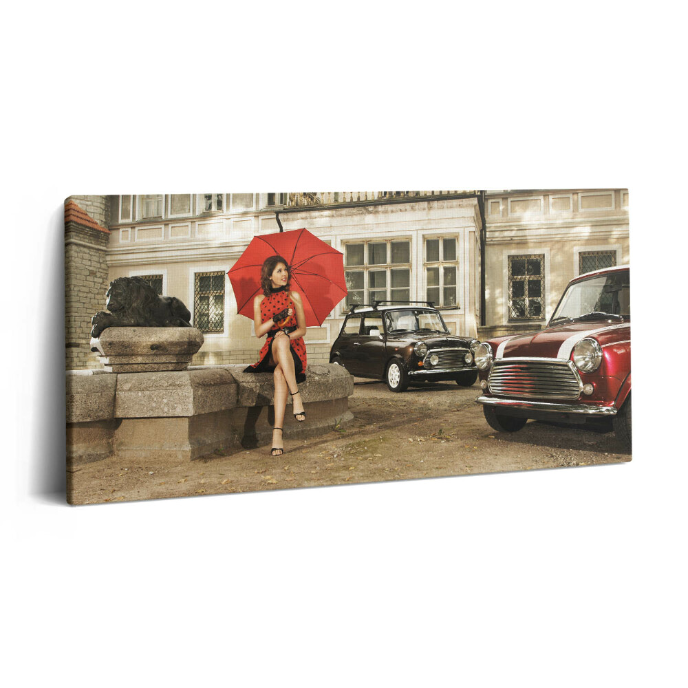 Vászonkép 140x70 Régi iskolai autók