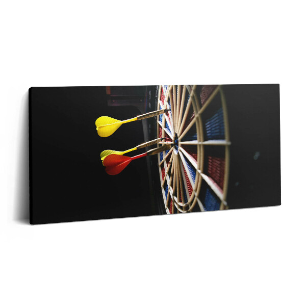 Vászonkép 140x70 Dart nyilak és darts céltábla