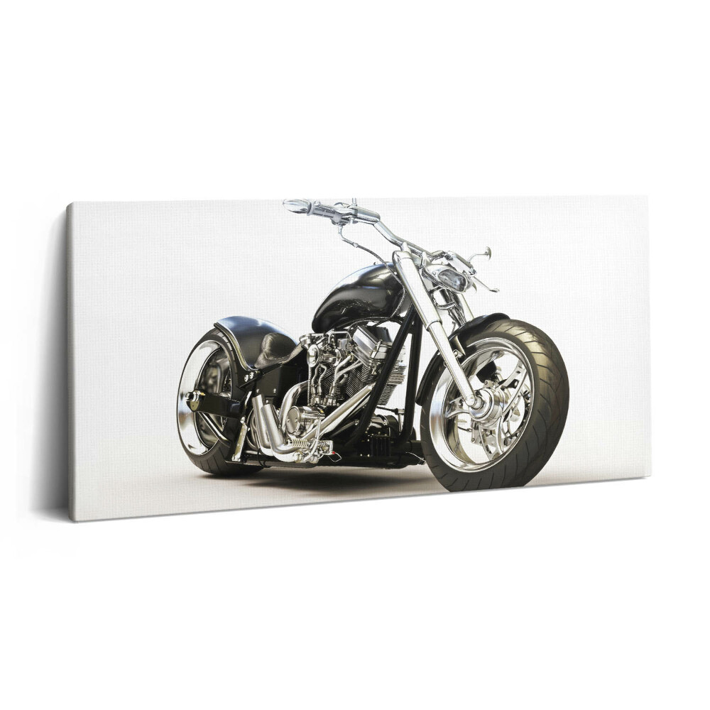Vászonkép 140x70 Fekete motorkerékpár