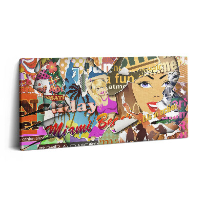 Vászonkép 140x70 Képeslap egy nyaralásról