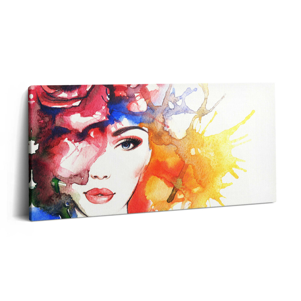 Vászonkép 140x70 Színes női portré