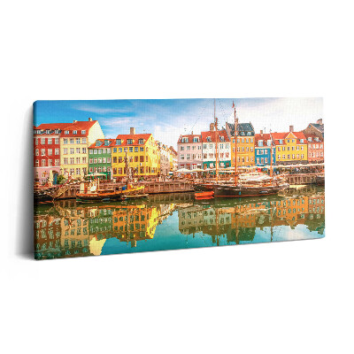 Vászonkép 140x70 Város a vízparton